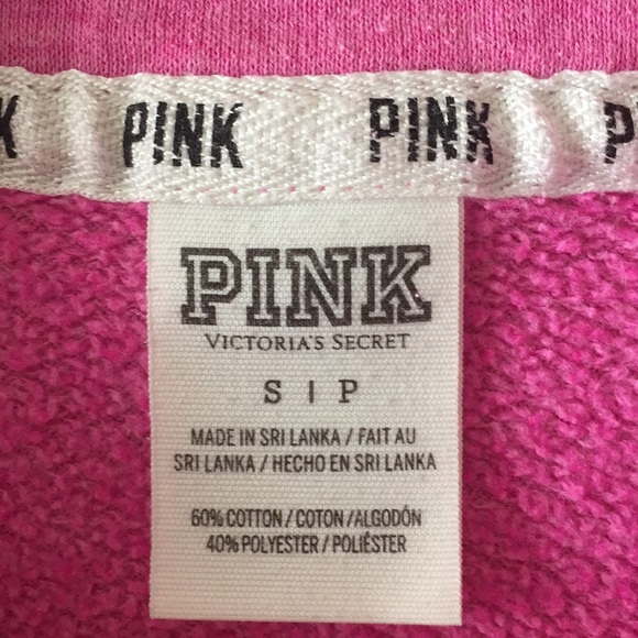 PINK 3/4 Zip-up Sweatshirt - Picture 4 of 6